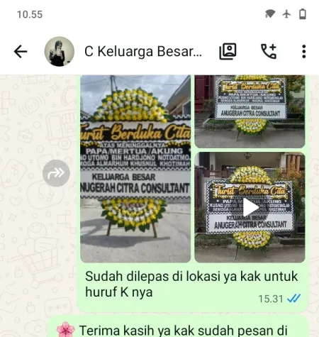 Pengiriman Papan Bunga Duka Padurenan